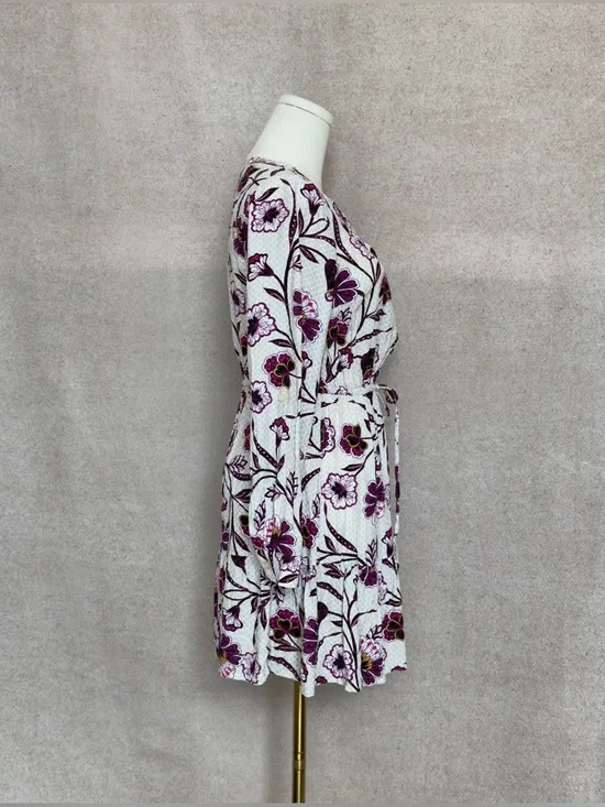 LOFT Chic & Feminine Long-Sleeve Floral Tiered Dress w/ Flattering Cinched Waist - Picture 5 of 5